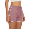 imageTACVASEN Womens Hiking Shorts with Pockets Quick Dry Lightweight Outdoor Running Shorts Breathable Active SportsGrey Pink