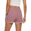imageTACVASEN Womens Hiking Shorts with Pockets Quick Dry Lightweight Outdoor Running Shorts Breathable Active SportsGrey Pink
