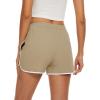 imageTACVASEN Womens Hiking Shorts with Pockets Quick Dry Lightweight Outdoor Running Shorts Breathable Active SportsKhaki