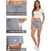 imageTACVASEN Womens Hiking Shorts with Pockets Quick Dry Lightweight Outdoor Running Shorts Breathable Active SportsLight Gray