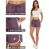 imageTACVASEN Womens Hiking Shorts with Pockets Quick Dry Lightweight Outdoor Running Shorts Breathable Active SportsPurple Red