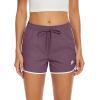 imageTACVASEN Womens Hiking Shorts with Pockets Quick Dry Lightweight Outdoor Running Shorts Breathable Active SportsPurple Red