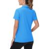 imageTACVASEN Womens VNeck Polo Shirts UPF 50 Short Sleeve Sun Protection Quick Dry Golf Polos Collared ShirtAzure