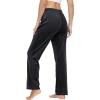imageTACVASEN Womens Velour Pants Soft Velvet Sweatpants Warm Straight Leg Athletic Track Casual Lounge Joggers with PocketsBlack
