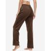 imageTACVASEN Womens Velour Pants Soft Velvet Sweatpants Warm Straight Leg Athletic Track Casual Lounge Joggers with PocketsCoffee