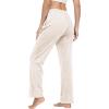 imageTACVASEN Womens Velour Pants Soft Velvet Sweatpants Warm Straight Leg Athletic Track Casual Lounge Joggers with PocketsCreamy White