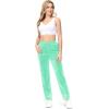 imageTACVASEN Womens Velour Pants Soft Velvet Sweatpants Warm Straight Leg Athletic Track Casual Lounge Joggers with PocketsMint Green