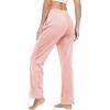 imageTACVASEN Womens Velour Pants Soft Velvet Sweatpants Warm Straight Leg Athletic Track Casual Lounge Joggers with PocketsPink