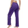 imageTACVASEN Womens Velour Pants Soft Velvet Sweatpants Warm Straight Leg Athletic Track Casual Lounge Joggers with PocketsPurple