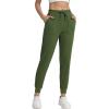 imageTACVASEN Womens Cotton Joggers Athletic Sweatpants with Pockets Soft Lounge Pants Lightweight Track Pants Casual YogaArmy Green