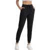 imageTACVASEN Womens Cotton Joggers Athletic Sweatpants with Pockets Soft Lounge Pants Lightweight Track Pants Casual YogaBlack