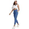 imageTACVASEN Womens Cotton Joggers Athletic Sweatpants with Pockets Soft Lounge Pants Lightweight Track Pants Casual YogaBlue Grey