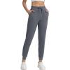 imageTACVASEN Womens Cotton Joggers Athletic Sweatpants with Pockets Soft Lounge Pants Lightweight Track Pants Casual YogaDark Grey