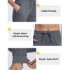 imageTACVASEN Womens Cotton Joggers Athletic Sweatpants with Pockets Soft Lounge Pants Lightweight Track Pants Casual YogaDark Grey