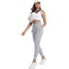 imageTACVASEN Womens Cotton Joggers Athletic Sweatpants with Pockets Soft Lounge Pants Lightweight Track Pants Casual YogaLight Grey