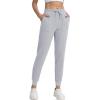 imageTACVASEN Womens Cotton Joggers Athletic Sweatpants with Pockets Soft Lounge Pants Lightweight Track Pants Casual YogaLight Grey