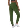 imageTACVASEN Womens Joggers Running Sweatpants with Zipper Pockets Athletic Tapered Pants for WorkoutArmy Green