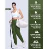 imageTACVASEN Womens Joggers Running Sweatpants with Zipper Pockets Athletic Tapered Pants for WorkoutArmy Green