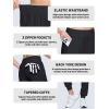 imageTACVASEN Womens Joggers Running Sweatpants with Zipper Pockets Athletic Tapered Pants for WorkoutBlack