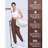 imageTACVASEN Womens Joggers Running Sweatpants with Zipper Pockets Athletic Tapered Pants for WorkoutBrown