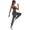 imageTACVASEN Womens Joggers Running Sweatpants with Zipper Pockets Athletic Tapered Pants for WorkoutDark Grey