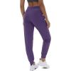 imageTACVASEN Womens Joggers Running Sweatpants with Zipper Pockets Athletic Tapered Pants for WorkoutDark Purple
