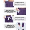 imageTACVASEN Womens Joggers Running Sweatpants with Zipper Pockets Athletic Tapered Pants for WorkoutDark Purple