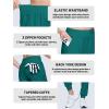 imageTACVASEN Womens Joggers Running Sweatpants with Zipper Pockets Athletic Tapered Pants for WorkoutEgreen