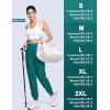 imageTACVASEN Womens Joggers Running Sweatpants with Zipper Pockets Athletic Tapered Pants for WorkoutEgreen