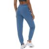 imageTACVASEN Womens Joggers Running Sweatpants with Zipper Pockets Athletic Tapered Pants for WorkoutHaze Blue