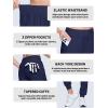 imageTACVASEN Womens Joggers Running Sweatpants with Zipper Pockets Athletic Tapered Pants for WorkoutNavy