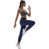 imageTACVASEN Womens Joggers Running Sweatpants with Zipper Pockets Athletic Tapered Pants for WorkoutNavy