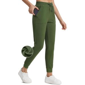 imageTACVASEN Womens Cotton Joggers Athletic Sweatpants with Pockets Soft Lounge Pants Lightweight Track Pants Casual YogaArmy Green