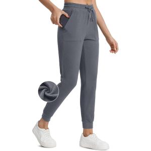 imageTACVASEN Womens Cotton Joggers Athletic Sweatpants with Pockets Soft Lounge Pants Lightweight Track Pants Casual YogaDark Grey