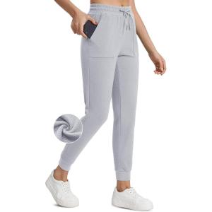 imageTACVASEN Womens Cotton Joggers Athletic Sweatpants with Pockets Soft Lounge Pants Lightweight Track Pants Casual YogaLight Grey