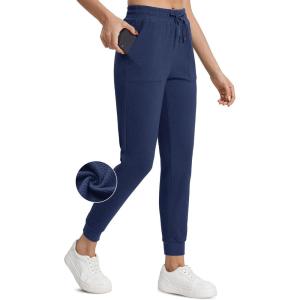 imageTACVASEN Womens Cotton Joggers Athletic Sweatpants with Pockets Soft Lounge Pants Lightweight Track Pants Casual YogaNavy