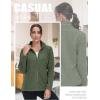 imageTACVASEN Womens Full Zip Fleece Jacket Lightweight Jacket Womens Winter Warm Coats with 2 Zipper PocketsArmy Green