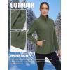 imageTACVASEN Womens Full Zip Fleece Jacket Lightweight Jacket Womens Winter Warm Coats with 2 Zipper PocketsArmy Green