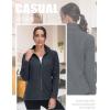 imageTACVASEN Womens Full Zip Fleece Jacket Lightweight Jacket Womens Winter Warm Coats with 2 Zipper PocketsBlack