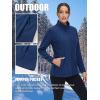 imageTACVASEN Womens Full Zip Fleece Jacket Lightweight Jacket Womens Winter Warm Coats with 2 Zipper PocketsDark Blue