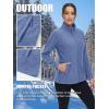 imageTACVASEN Womens Full Zip Fleece Jacket Lightweight Jacket Womens Winter Warm Coats with 2 Zipper PocketsGrey Blue