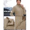 imageTACVASEN Womens Full Zip Fleece Jacket Lightweight Jacket Womens Winter Warm Coats with 2 Zipper PocketsKhaki
