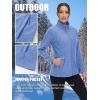 imageTACVASEN Womens Full Zip Fleece Jacket Lightweight Jacket Womens Winter Warm Coats with 2 Zipper PocketsLight Blue