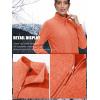 imageTACVASEN Womens Full Zip Fleece Jacket Lightweight Jacket Womens Winter Warm Coats with 2 Zipper PocketsOrange