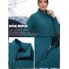 imageTACVASEN Womens Full Zip Fleece Jacket Lightweight Jacket Womens Winter Warm Coats with 2 Zipper PocketsPeacock Blue