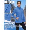 imageTACVASEN Womens Full Zip Fleece Jacket Lightweight Jacket Womens Winter Warm Coats with 2 Zipper PocketsSea Blue