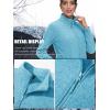 imageTACVASEN Womens Full Zip Fleece Jacket Lightweight Jacket Womens Winter Warm Coats with 2 Zipper PocketsWater Blue