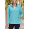 imageTACVASEN Womens Full Zip Fleece Jacket Lightweight Jacket Womens Winter Warm Coats with 2 Zipper PocketsWater Blue