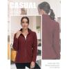 imageTACVASEN Womens Full Zip Fleece Jacket Lightweight Jacket Womens Winter Warm Coats with 2 Zipper PocketsWine Red