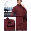 imageTACVASEN Womens Full Zip Fleece Jacket Lightweight Jacket Womens Winter Warm Coats with 2 Zipper PocketsWine Red